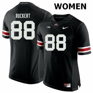 NCAA Ohio State Buckeyes Women's #88 Jeremy Ruckert Black Nike Football College Jersey JRD6245PN